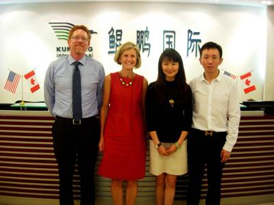 12年10月：美国的一流Miller Mayer律师行资深合伙人及律师访问鲲鹏 